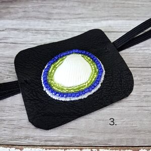 Shell Beaded Eye Patch, One Size